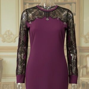 STUNNING VENUS BODY LACE DETAIL SWEATER DRESS. SIZE SMALL